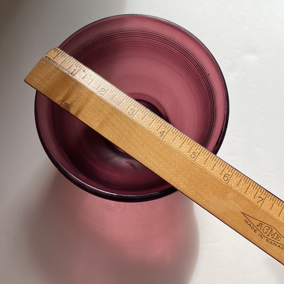 Recycled glad ribbed bowls. Set of 5. Purple colour - Picture 4 of 7